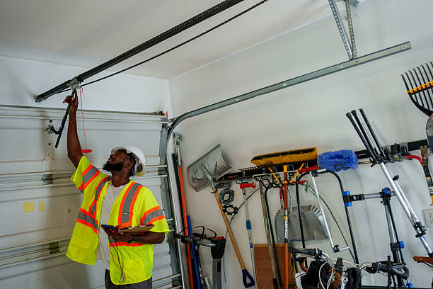 Professional Garage Door Panel Replacement technician working in New Carlisle, IN